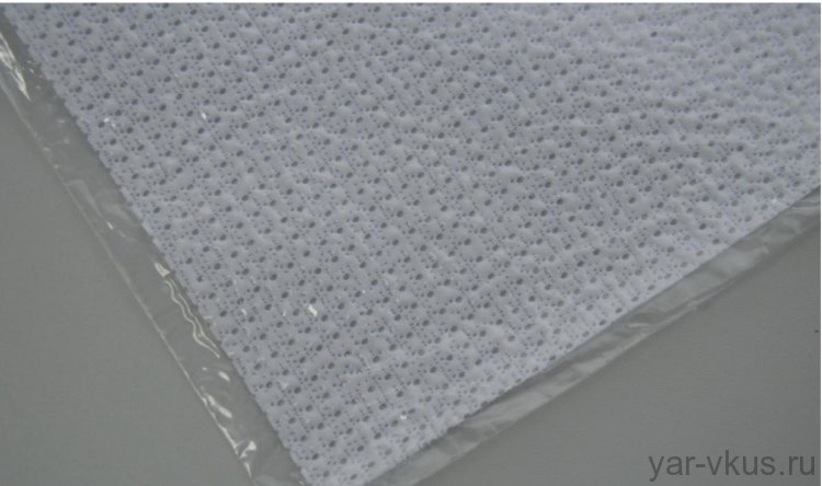 Коврик силиконовый 40см x 60см с перфорацией, белый