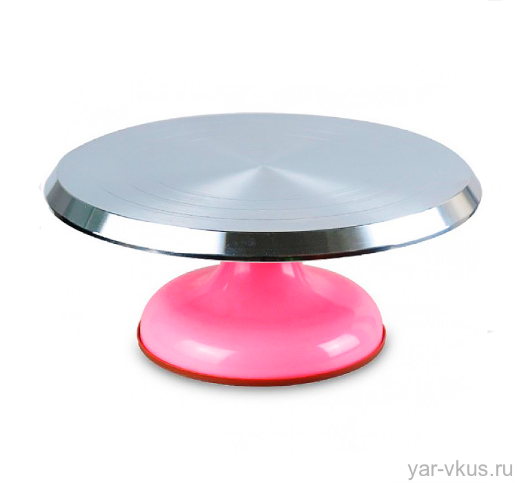 Столик поворотный Металл 29 см (розовый)