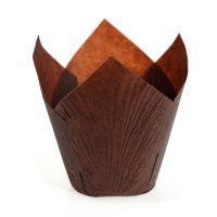 Форма бумажная Тюльпан (10шт) 50х80 мм коричневая