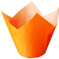 Форма бумажная Тюльпан (10шт) 50х80 мм оранжевая