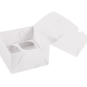 Коробка для 4 капкейков с окном 160*160*100 белая