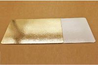 Подложка прямоугольная усиленная 30х40 см золото/белая 3,2 мм