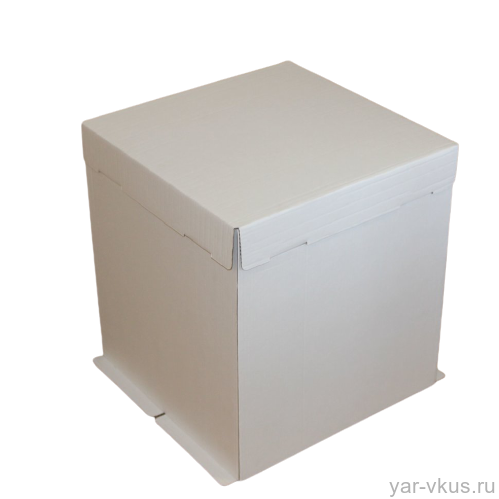 Коробка для торта 42*42*45 см гофрокартон без окна белая