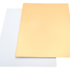 Подложка прямоугольная 0,8 мм 30х40 см золото/белая 