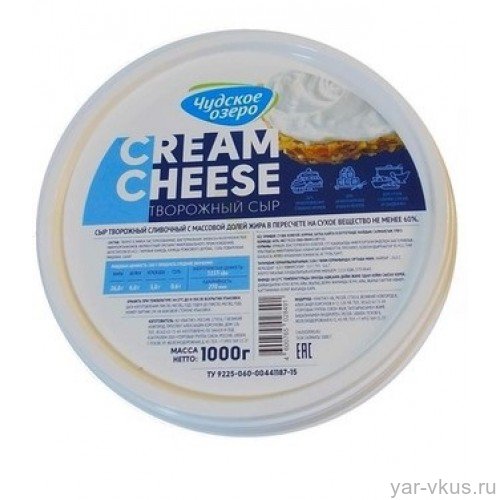Творожный сыр Чудское Озеро 60%, 1кг