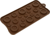 Форма для шоколада и льда Пуговки, 19 ячеек