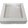 Коробка для зефира 225*225*60 мм, белая с окном