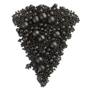 Воздушный рис Черный Уголь 2-12 мм в кондитерской глазури 50 гр