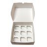 Коробка для 9 капкейков 250*250*100 белая Premium без окна