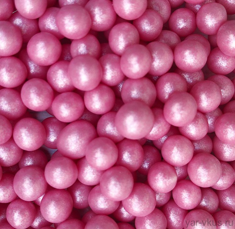 Воздушный рис Розовый Жемчуг 12-13 мм в кондитерской глазури 50 гр