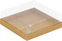 Коробка для муссовых пирожных 170*170*60мм (4 шт) Золото матовое