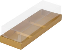 Коробка для муссовых пирожных 260*85*60мм (3 шт) Золото матовое